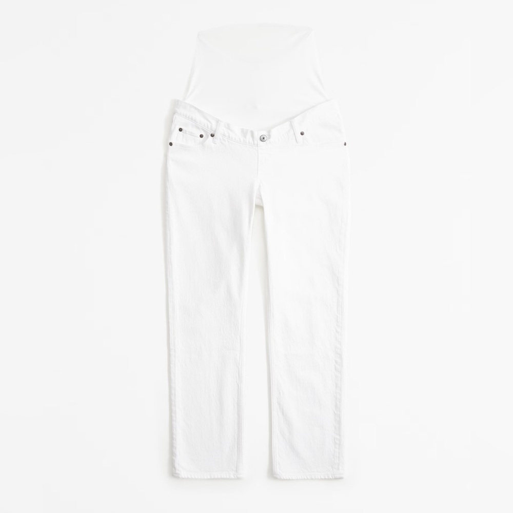 Women's White Maternity Jeans